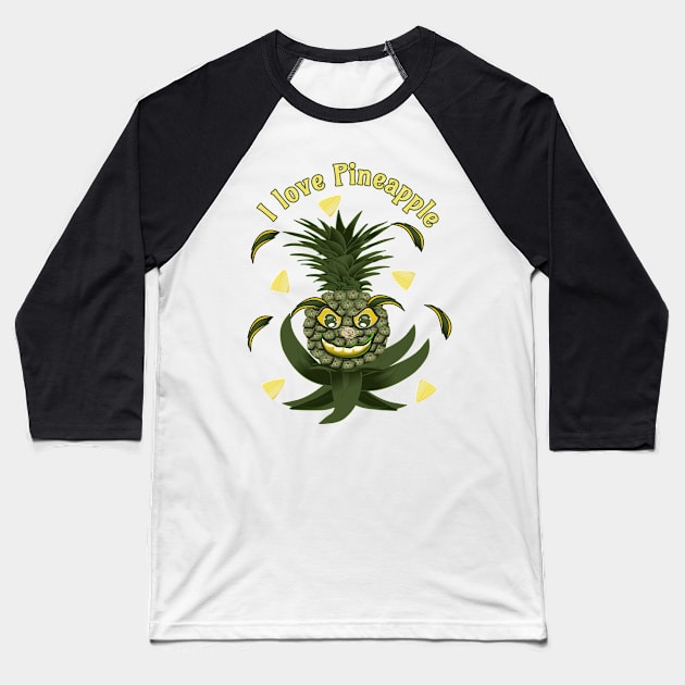 Funny Pinapple Baseball T-Shirt by Djdesign2022